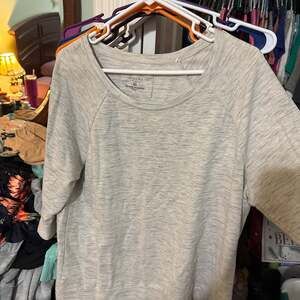 Sonoma Goods for Life Heather Grey Raglan 3/4 Sleeve Knit Top Size XL